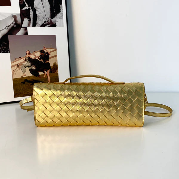 Metallic Woven Convertible Clutch