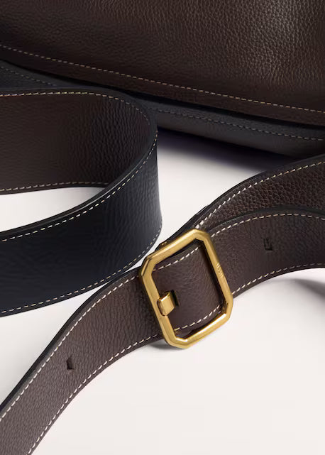 Wide Strap Cylinder Crossbody Bag