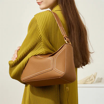 Geometric Stitch Underarm Shoulder Bag