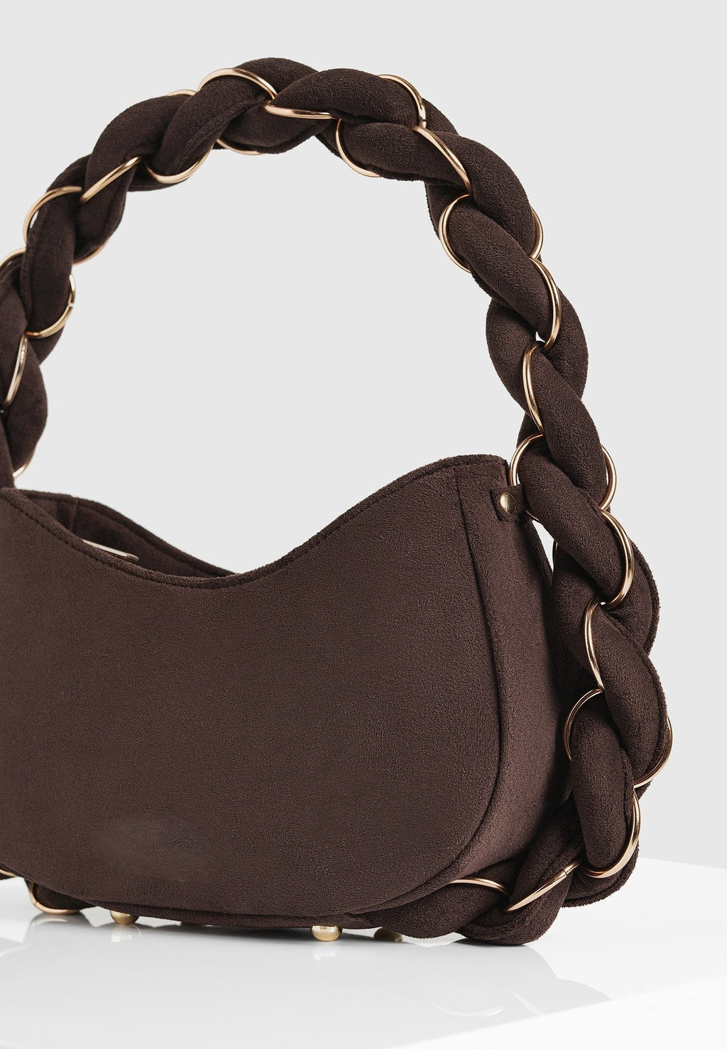 Plaited Rope Chain Crescent Shoulder Bag