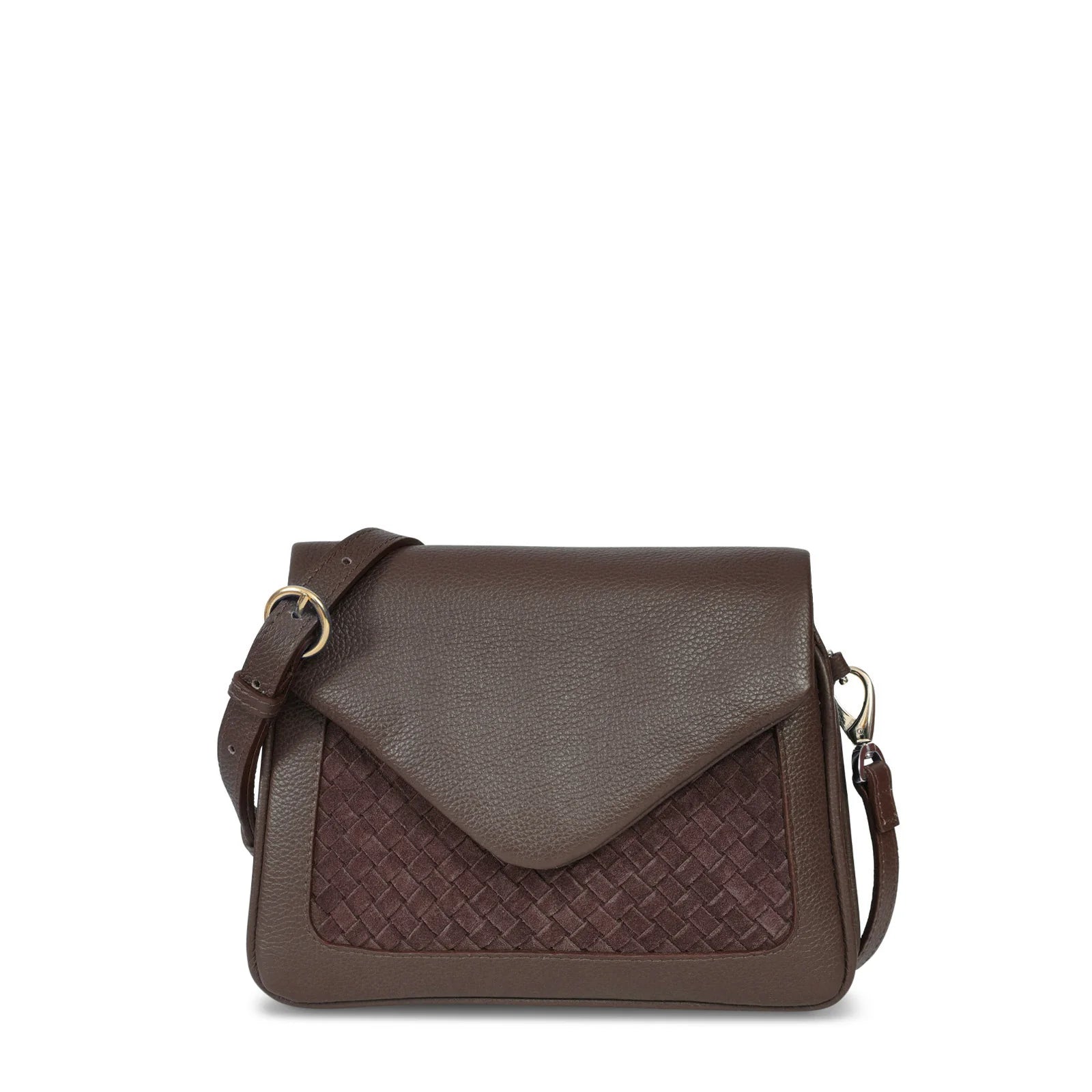 Woven Patch Convertible Crossbody Bag