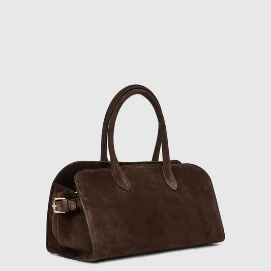 Long Suede Multiway Satchel Bag