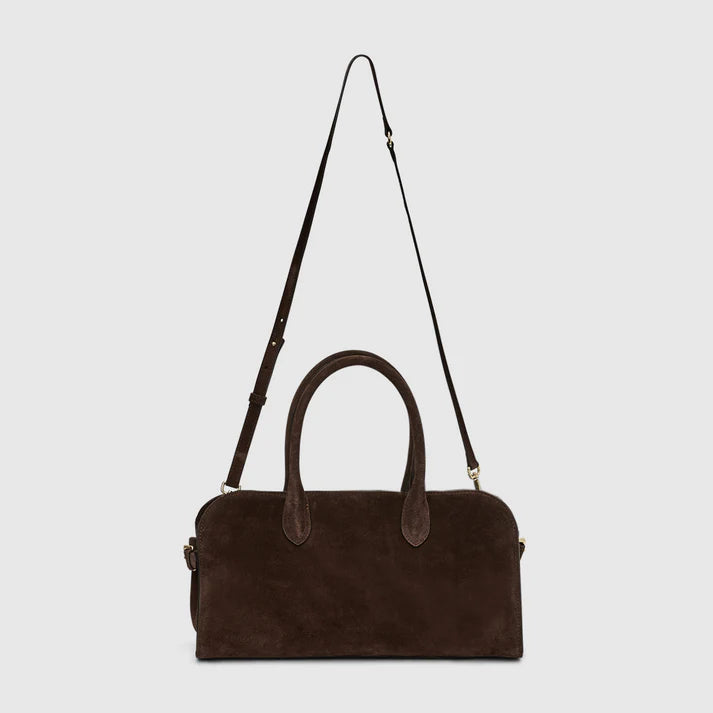 Long Suede Multiway Satchel Bag