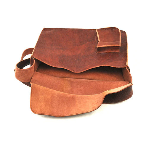Vintage Textured Messenger Bag