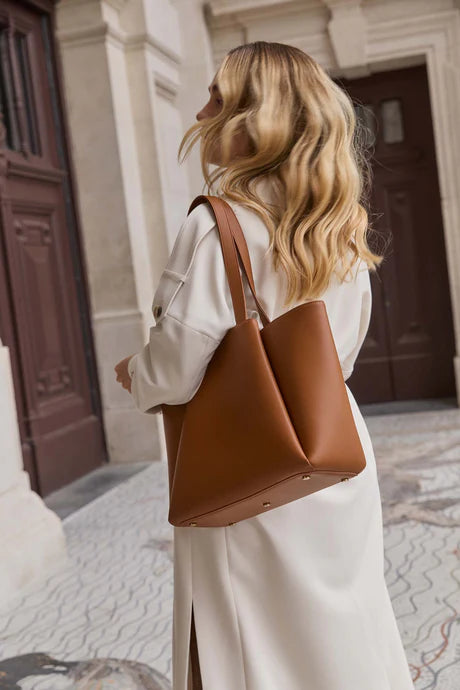 Pyramid Structured Work Tote Bag