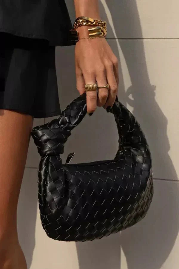 Knotted Woven Hobo Clutch