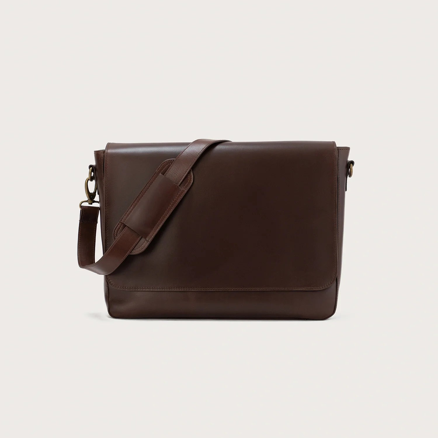 Smooth Leather Business Messenger Bag