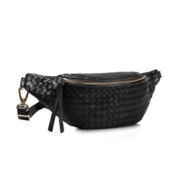 Handwoven Curved Dual Wear Belt Bag