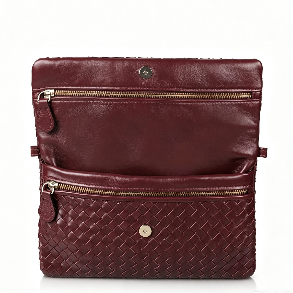 Handwoven Nappa Convertible Clutch
