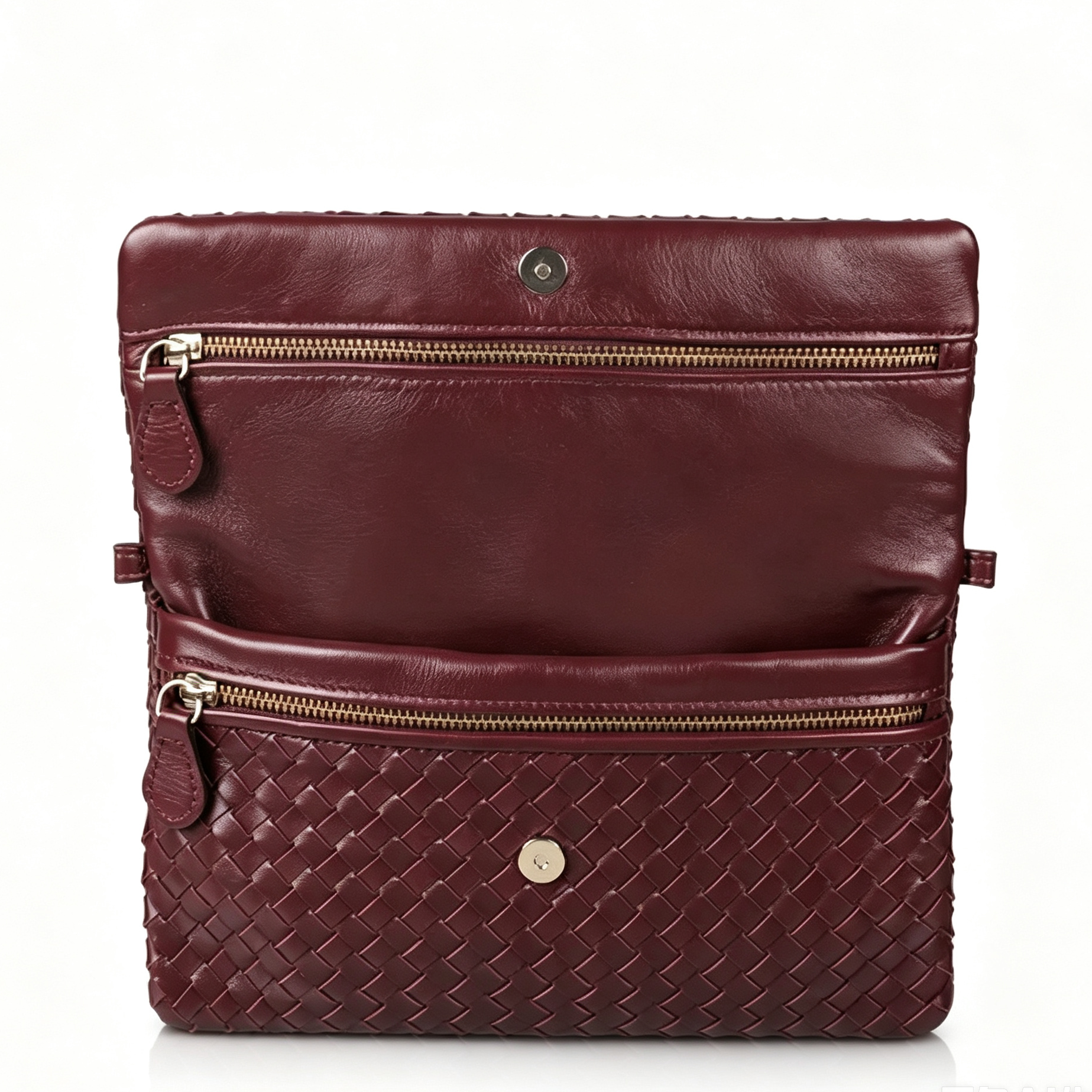 Handwoven Nappa Convertible Clutch