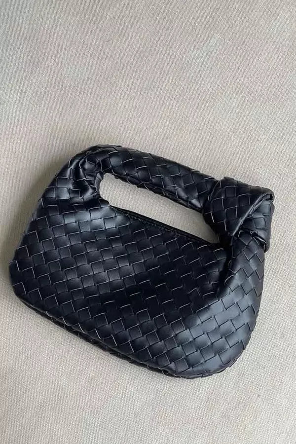 Knotted Woven Hobo Clutch