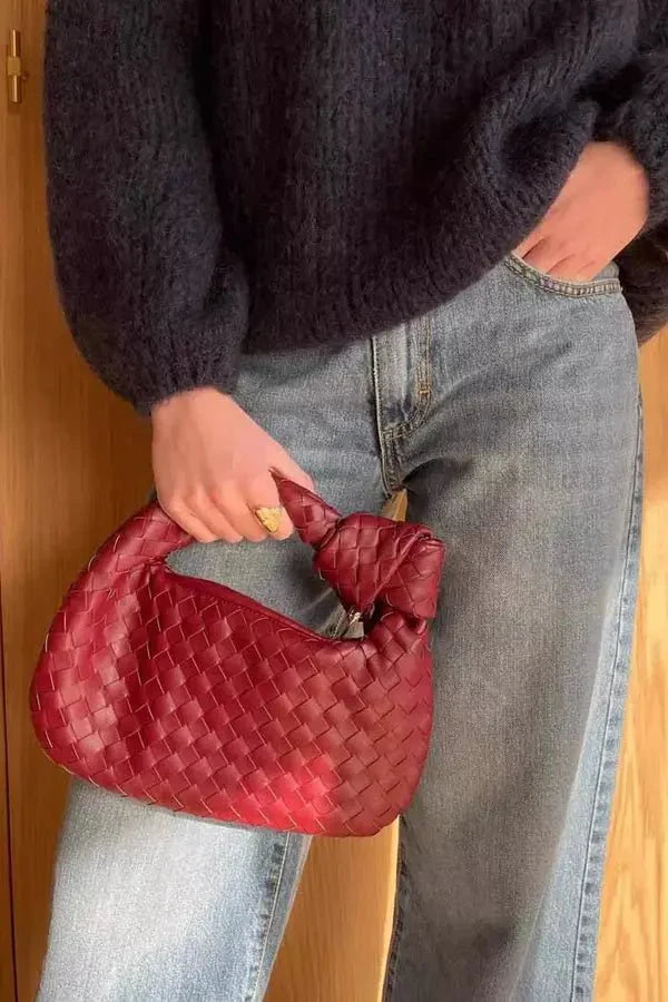 Knotted Woven Hobo Clutch